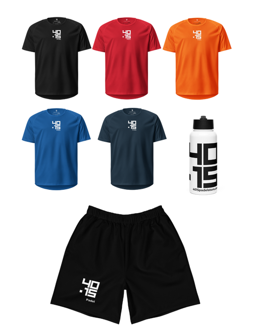Padel kit 4015 T-shirts + Pantaloncino sportivo + Borraccia